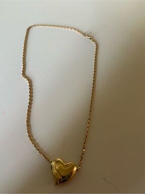 Gold Heart Pendant Necklace - Women's Jewelry